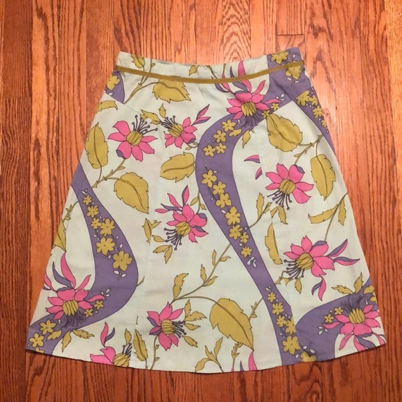 A.M.I. a-line floral skirt, size 8 - Picture 1 of 5